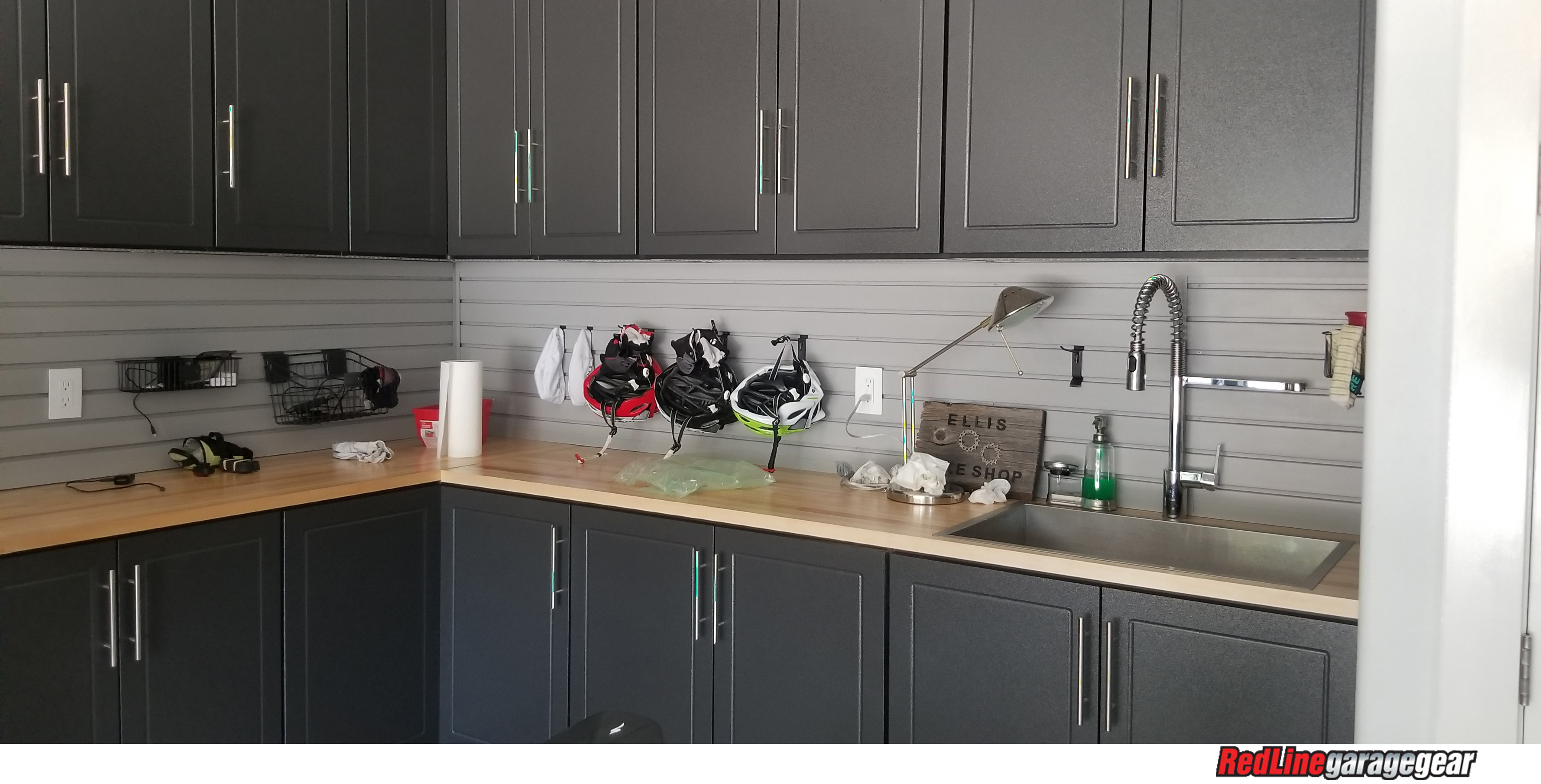 garage cabinets with workbench